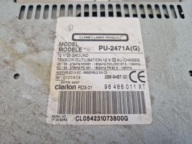 bontott CITROËN C3 Rádió / CD