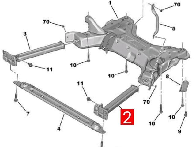 bontott CITROËN C4 Első Bölcső