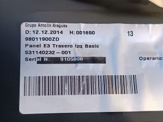 bontott CITROËN C4 CACTUS Bal hátsó Ajtó Kárpit