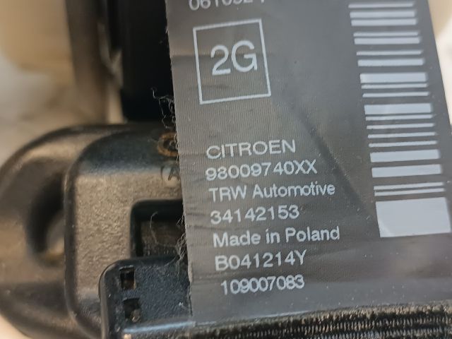 bontott CITROËN C4 CACTUS Bal hátsó Biztonsági Öv