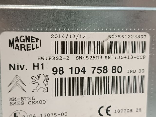 bontott CITROËN C4 CACTUS Navigációs Fejegység