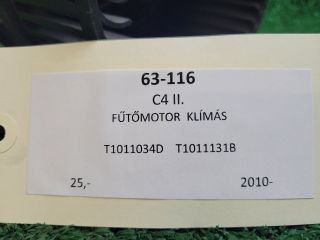 bontott CITROËN C4 Fűtőmotor (Klímás)
