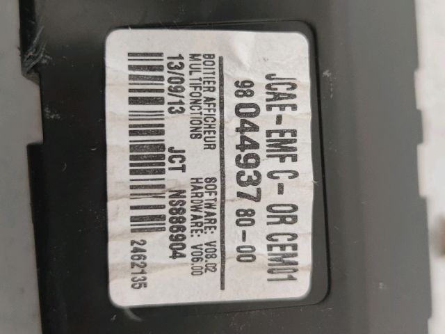 bontott CITROËN C4 Multifunkciós Kijelző