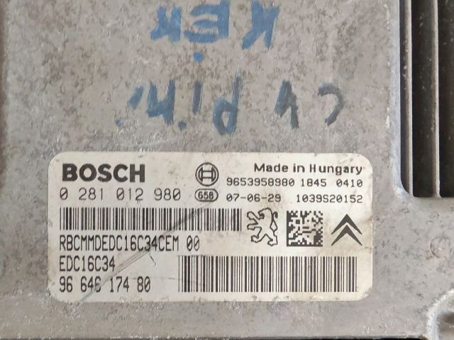 bontott CITROËN C4 PICASSO Motorvezérlő