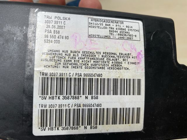 bontott CITROËN C4 PICASSO Bal Oldallégzsák