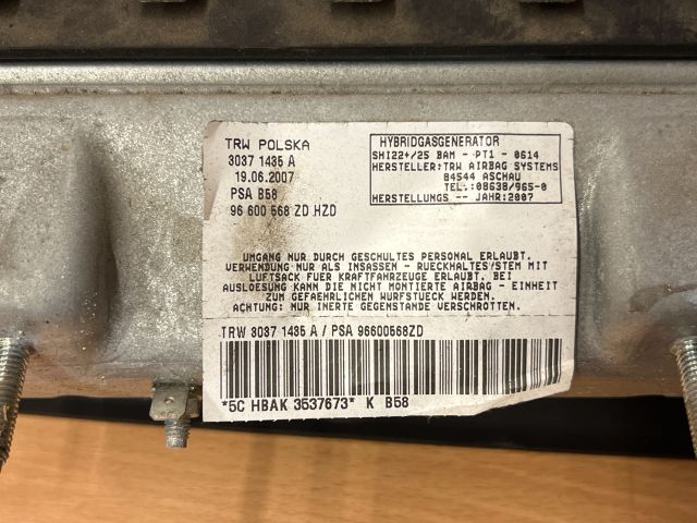 bontott CITROËN C4 PICASSO Bal Térdlégzsák