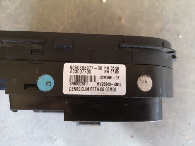 bontott CITROËN C4 PICASSO Fűtéskapcsoló (digit klímás)