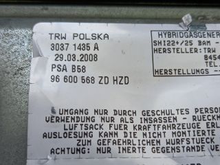 bontott CITROËN C4 PICASSO Kormánylégzsák