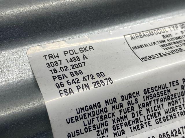 bontott CITROËN C4 PICASSO Utasoldali Légzsák