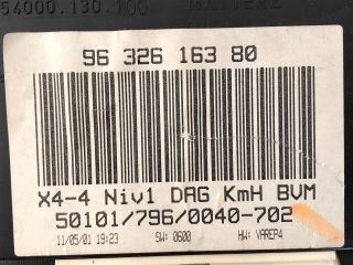 bontott CITROËN C5 Kilométeróra