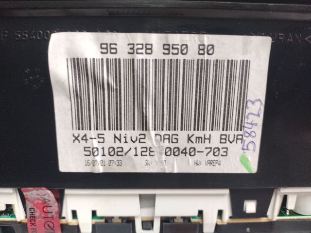 bontott CITROËN C5 Kilométeróra