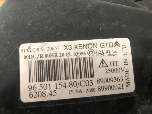 bontott CITROËN C5 Bal Xenon Fényszóró