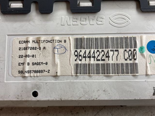 bontott CITROËN C5 Multifunkciós Kijelző