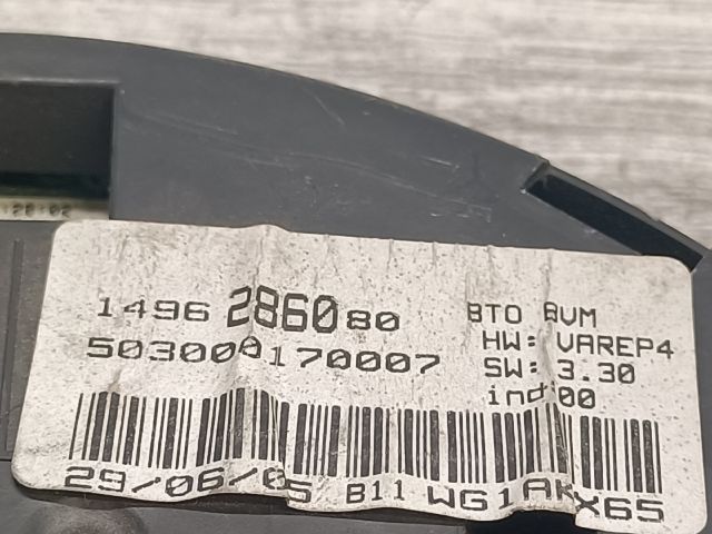 bontott CITROËN C8 Kilométeróra