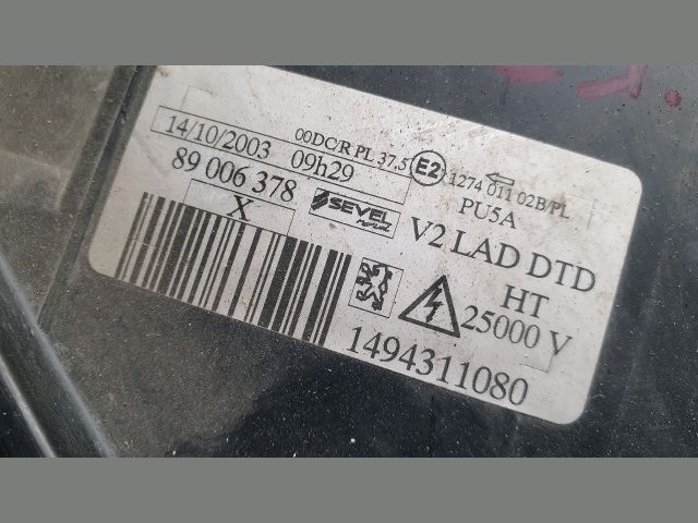 bontott CITROËN C8 Jobb Xenon Fényszóró