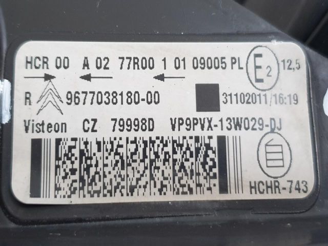 bontott CITROËN DS3 Jobb Fényszóró