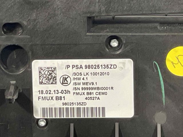 bontott CITROËN DS5 Fűtéskapcsoló