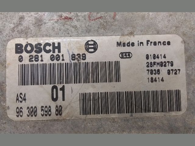 bontott CITROËN SAXO Motorvezérlő