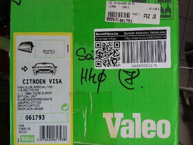 bontott CITROËN VISA Jobb Fényszóró