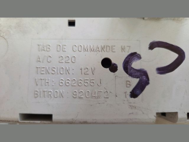 bontott CITROËN XSARA Fűtéskapcsoló (manuális klímás)