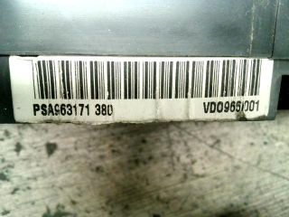 bontott CITROËN XSARA PICASSO Kilométeróra