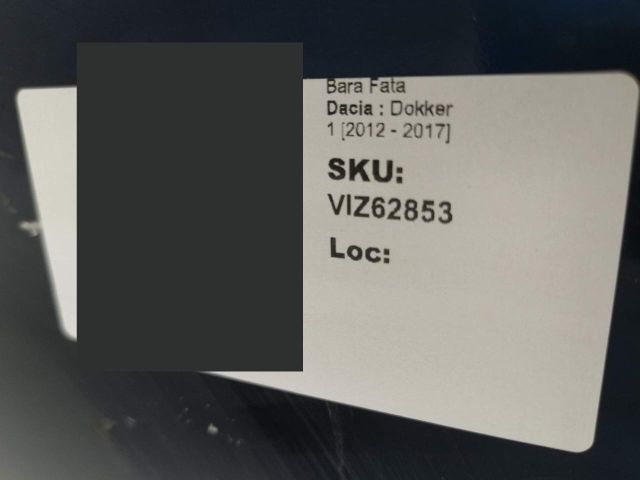 bontott DACIA DOKKER Első Lökhárító (Üresen)