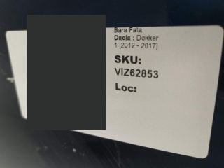 bontott DACIA DOKKER Első Lökhárító (Üresen)