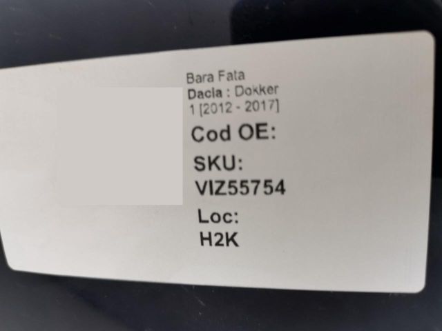 bontott DACIA DOKKER Első Lökhárító (Üresen)