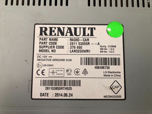 bontott DACIA DOKKER Navigációs Fejegység