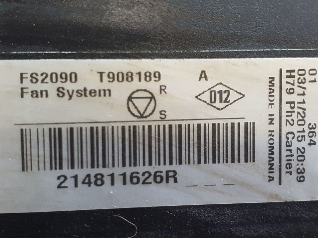 bontott DACIA DUSTER Hűtőventilátor