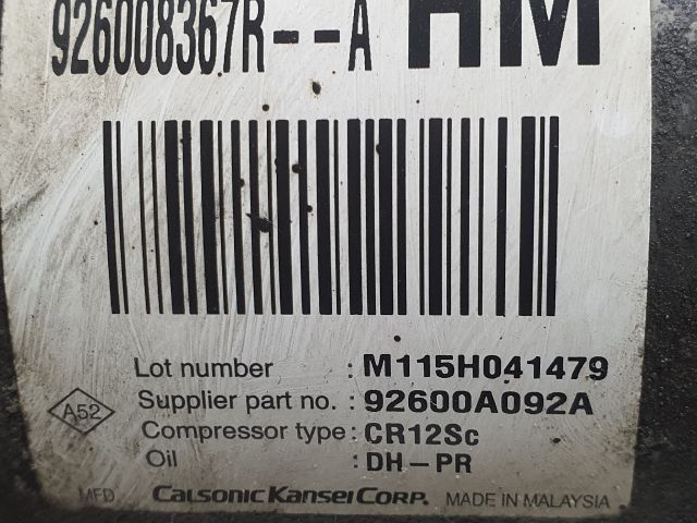 bontott DACIA DUSTER Klímakompresszor