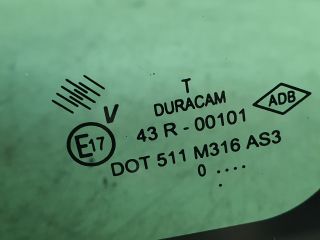 bontott DACIA DUSTER Jobb C Oszlop Oldalablak Üveg