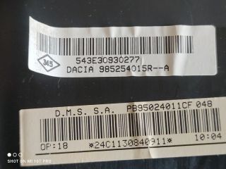 bontott DACIA DUSTER Utasoldali Légzsák