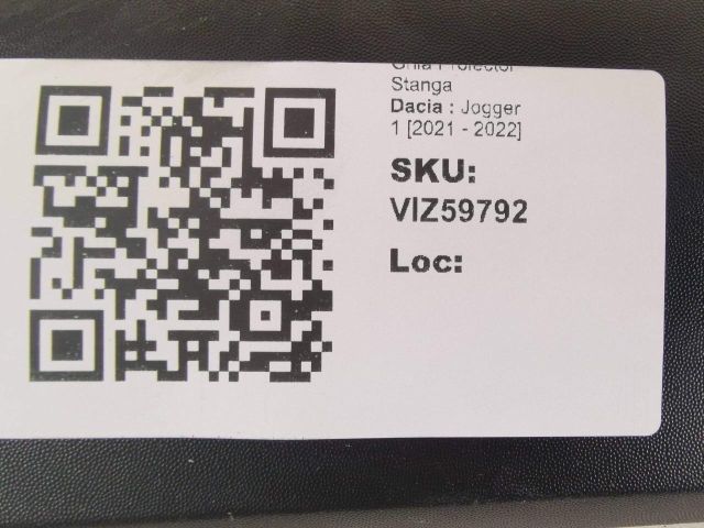 bontott DACIA JOGGER Bal Ködzárófény Keret