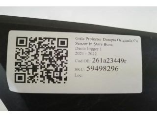 bontott DACIA JOGGER Jobb Ködlámpa Rács