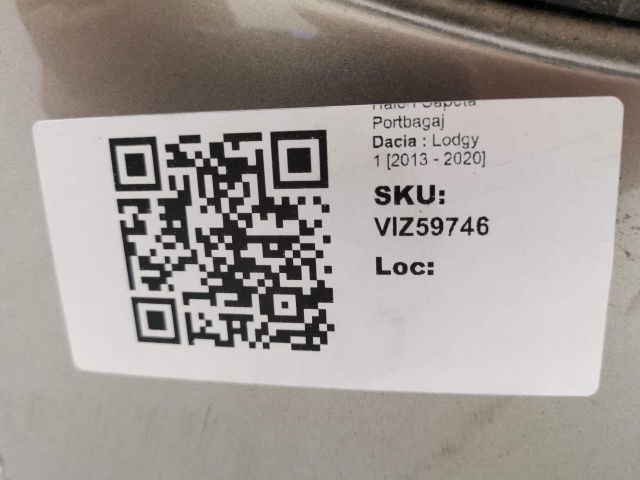 bontott DACIA LODGY Csomagtérajtó (Üres lemez)