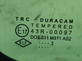 bontott DACIA LOGAN Bal C Oszlop Oldalablak Üveg