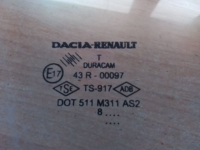 bontott DACIA LOGAN Jobb első Ablak