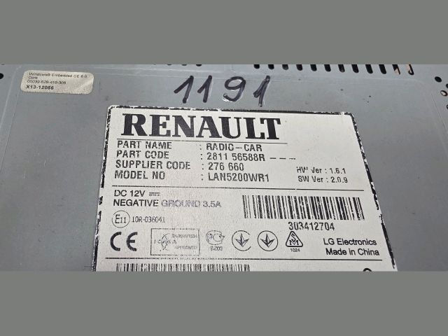 bontott DACIA LOGAN Navigációs Fejegység