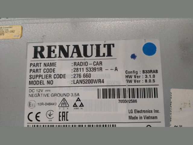 bontott DACIA LOGAN Navigációs Fejegység