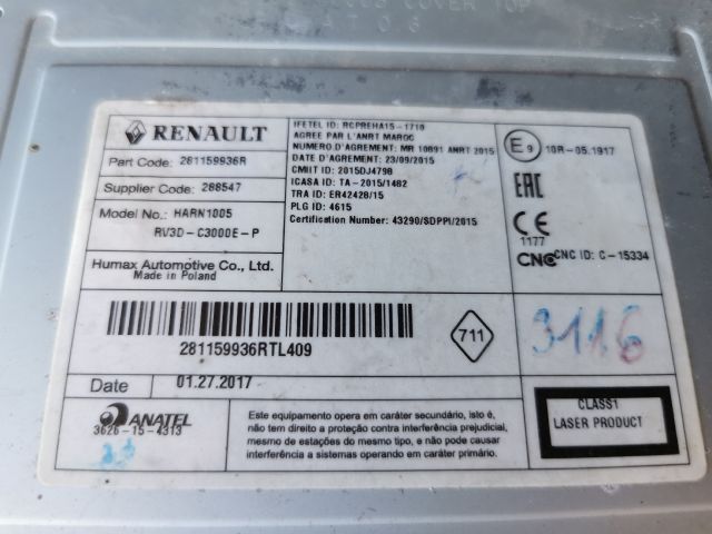 bontott DACIA LOGAN Rádió / CD