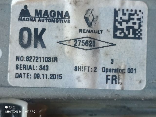 bontott DACIA SANDERO Bal hátsó Ablakemelő Szerkezet (Elektromos)