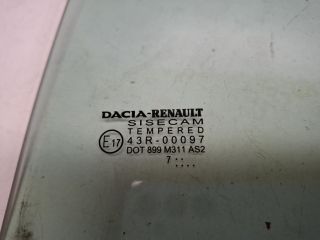 bontott DACIA SANDERO Bal hátsó Fixüveg (Ajtóban)