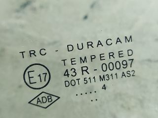 bontott DACIA SANDERO Bal hátsó Fixüveg (Ajtóban)