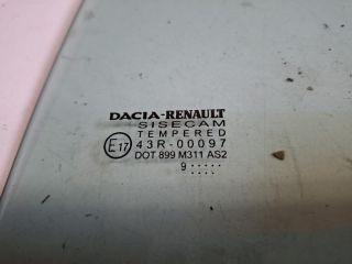 bontott DACIA SANDERO Bal hátsó Fixüveg (Ajtóban)