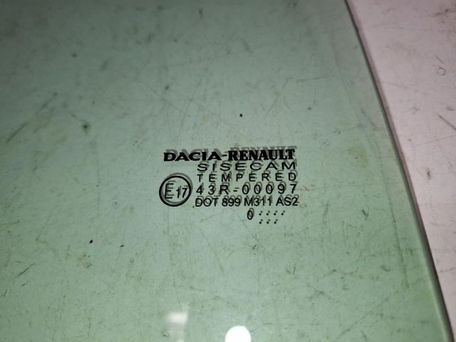 bontott DACIA SANDERO Bal hátsó Fixüveg (Ajtóban)
