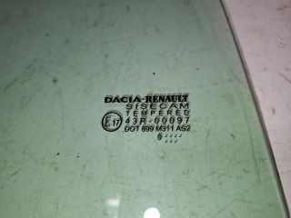 bontott DACIA SANDERO Bal hátsó Fixüveg (Ajtóban)