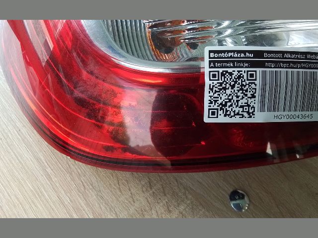 bontott DACIA SANDERO Bal Hátsó Lámpa