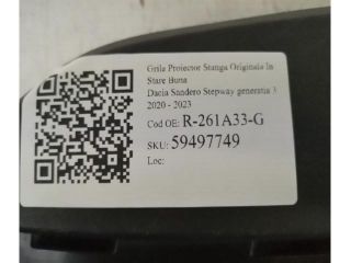 bontott DACIA SANDERO Bal Ködzárófény Keret