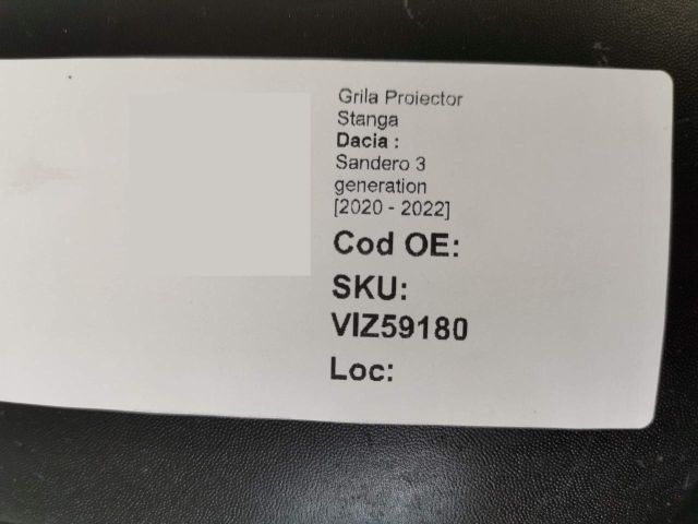 bontott DACIA SANDERO Bal Ködzárófény Keret